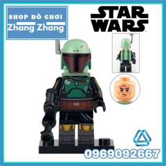 Đồ chơi xếp hình Star Wars Boba Fett Bib Fortuna Fennec Shand Quarren Cad Bane Gamorrean Minifigures KM66021 66028