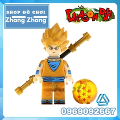 Xếp hình 7 viên ngọc rồng - Dragon Balls Songoku Lego Minifigures Kopf KF8023