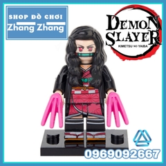 Xếp hình trò chơi Kimetsu No Yaiba / Demon Slayer với Nezuko Kamado và Tanjiro Kamado Lego Minifigures POGO PG8291