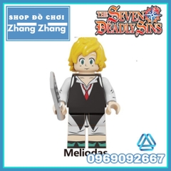 Xếp hình Meliodas - Elizabeth Liones - Ban - Diane - King- Gowther - Escanor- Merlin Lego Minifigures Kopf KF6129