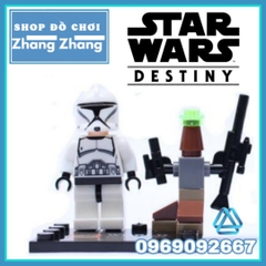 Xếp hình Star Wars Yoda - Clone Trooper - Captain Rex - Jek-14 - Obi Wan - Han Solo Lego Minifigures SY195