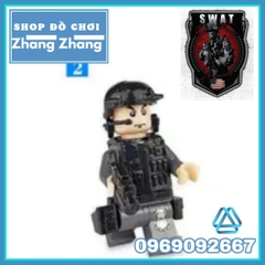 Xếp hình lực lượng đặc nhiệm phản ứng nhanh SWAT Mỹ đầy đủ phụ kiện Lego Minifigures 820024 no.820024