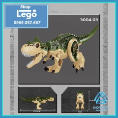 [29 cm] Xếp hình Khủng long Green Carnotaurus trong công viên kỷ Jura Jurassic Park Lego Minifigures 3004