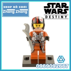 Xếp hình Star Wars Rey - Poe Dameron - Tasu Leech - Chewbacca - Han Solo - Finn Lego Minifigures Xinh X0104
