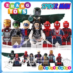 Xếp hình Spider man : Homecoming Vulture Iron Man Silk Masked Robber Spider-Man Lego Minifigures Xinh X0168