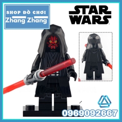 Đồ chơi xếp hình Star Wars Darth Maul Fifth Brother Reva Ben Kenobi Anakin Skywalker Vader Minifigures Koruit KT1059
