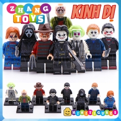 Xếp hình Halloween Michael Myers Ghostface Draven Jigsaw Jason Chucky Beetlejuice Freddy Kruger Lego Minifigures WM6075
