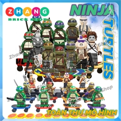 Xếp hình Ninja rùa teenage mutant ninja turtles gồm Leonardo - Raphael - Donatello Lego Minifigures Kopf KF6125