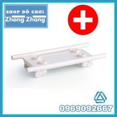 Đồ chơi xếp hình mô hình phụ kiện Xe giường bệnh và cáng cứu thương minifigures MOC