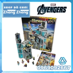 [511 hình] Xếp hình Lego Attack On Avengers Tower Lego Minifigures Decool 7114