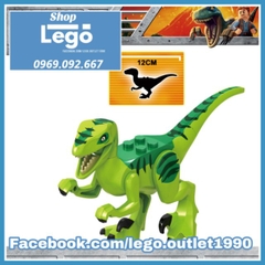 Xếp hình Công viên khủng long Velociraptor - Jurassic World BLOCKS DINO JURASSIC CENTURY Lego Minifigures Lele L028