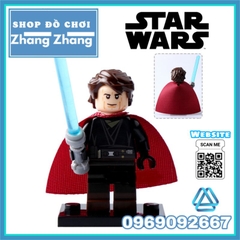 Đồ chơi xếp hình Star War Luke Skywalker Han Solo Ahsoka Tano Aayla Secura Satele Shan Minifigures POGO PG8034