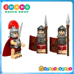 Xếp hình lính bộ binh Roman Rome La mã Gladiators Khiên và giáo Lego Minifigures xinh xh648 x0164