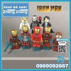 Xếp hình Người sắt Iron man Tony Stark Avengers Marvel nhà máy Lego Minifigures SY1121