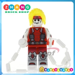 Xếp hình Forge - Domino - Omega Red - Sunfire - Radioactive Man- Pyro- Ripclaw- Union Jack Lego Minifigures POGO PG8082