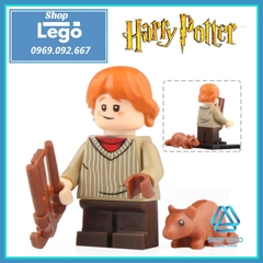 Xếp hình Hagrid - Seamus - Hermione - Ron Weasley - Harry Potter - Oliver Wood - Boyle - Marcus Lego Minifigures WM6045