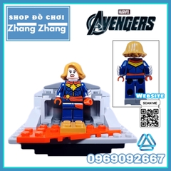 Xếp hình Spider-Man Thor Star-Lord Vision Captain Marvel Thanos Nick Fury Lego Minifigures Hãng Lele 34074