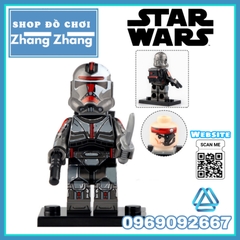 Xếp hình Star Wars Wrecker  Crosshair Hunter Tech Rex Commander Cody Jesse Ahsoka's Troopers Lego Minifigures WM6095