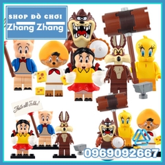 Đồ chơi xếp hình Porky gồm Petunia - Tweety Bird - Tazmanian Devil - Speedy Gonzales Wile Coyote Minifigures 91007 91012