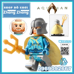 Xếp hình Aquaman Đế Vương Atlantics - Mera - Black Manta - Vulko - Atlanna - Nereus - Orm Lego Minifigures Xinh X0237