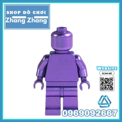 Đồ chơi xếp hình người trơn sơn đẹp Metallic Monochrome Minifigures Kopf KF2116-KF2121