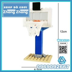 Xếp hình sân bóng rổ 1 : 1 giải bóng rổ nhà nghề NBA mới nhất Lego Minifigures Basketball tặng bảng rổ