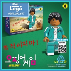 Xếp hình mô hình Trò chơi con mực Squid Game gồm Gi Hoon - Oh Il Nam - Sae Byuk - Ali Lego Minifigures QG101