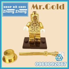Xếp hình Mr Gold Ngài vàng siêu ảo thuật gia huyền bí Lego Minifigures Pogo PG999