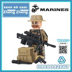 Xếp hình thủy quân lục chiến Mỹ United States Marine Corps Modern War Lego Minifigures Decool 308 311