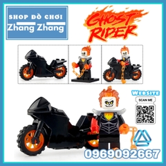 Xếp hình Ghost Rider Red Hood Danny Ketch The Caretaker Robbie Reyes Alejandra Jones Lego Minifigures Kopf KF6120