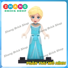 Xếp hình Lọ Lem Alana - Ariel - Cinderella - Fairy Godmother - Rapunzel - Elsa Lego Minifigures Lele F010 017