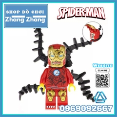 Đồ chơi xếp hình người nhện Spider man gồm Symbiote - Venom - Iron man - Deadpool - Wolverine Minifigures Kopf KF6054