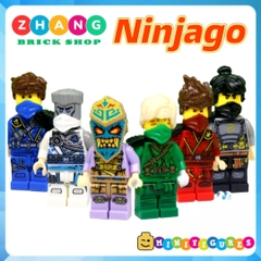 Đồ chơi xếp hình Ninjago Kai Zane Cole Lloyd Jay đại chiến Thunder Keeper trong Ngôi làng rừng xanh Minifigures
