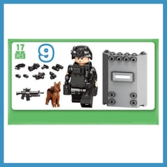 Xếp hình cảnh sát đặc nhiệm SWAT S.A.S (9 mẫu) Lego minifigures KAZI 653001