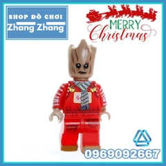 Xếp hình giáng sinh Hulk Deadpool Spider-Man Wolverine Supergirl Groot Marry Christmas Lego Minifigures POGO PG8185