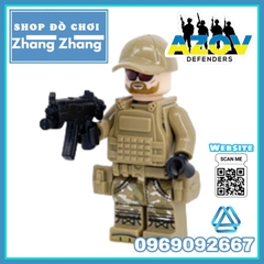 Đồ chơi xếp hình Tiểu đoàn Azov Ukraine chiến đấu với quân đội Nga Minifigures M8019