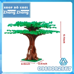 [104 hình] Xếp hình cây cổ thụ xanh lá trong công viên thành phố Moc Lego kèm hướng dẫn đầy đủ