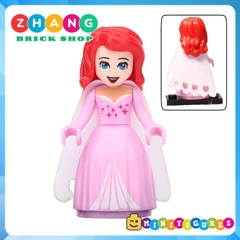 Xếp hình Elsa - Anna - Ariel - Aurora - Maleficent - Ursula - Prince Eric Lego Minifigures Lele F018 025