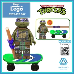 Xếp hình Ninja rùa teenage mutant ninja turtles gồm Leonardo - Raphael - Donatello Lego Minifigures Kopf KF6125