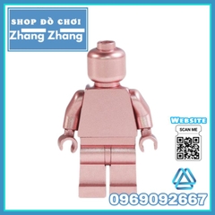 Đồ chơi xếp hình người trơn sơn đẹp Metallic Monochrome Minifigures Kopf KF2116-KF2121