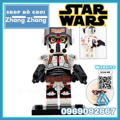 Xếp hình Star Wars Wrecker - Crosshair - Echo - Hunter- Tech- Echo Force 99 Lego Minifigures Koruit KT1047