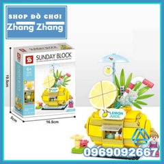 Đồ chơi xếp hình Tiệm trà chanh Lemon Juice gồm 300 hình Mô hình Minifigures Shenyang SY5216