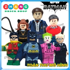 Xếp hình Batman - Catwoman - Joker - Dick Grayson - Bruce Wayne- Robin - Alfred - Penguin Lego Minifigures POGO PG8009