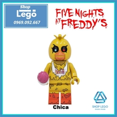 Xếp hình Bunny - Chica - Freddy - Foxy Spintraft - Balloonboy trong five nights at freddy's Lego Minifigures Kopf KF6121