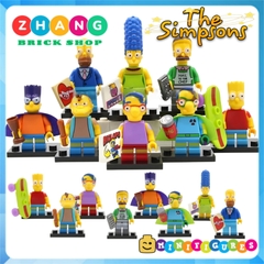 Đồ chơi xếp hình Gia đình Simsons Bartman - Marge Homer Nelson - Flanders Bart Milhouse Kopf KF6039