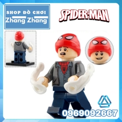 Xếp hình Lego Spider-Man Far From Home Mysterio Peter Parker Nick Fury Happy Hogan Hydro Man Lego Minifigures Xinh X0249