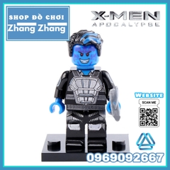 Xếp hình X-men : Apocalypse - Magneto - Archangel - Psylocke - ProfessorX - Quick Silver - Nightcrawler Lego Xinh X0115