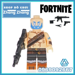 Xếp hình Fortnite Sky Fox - Vanguard - Burnout - Sledgehammer - White Suit Lego Minifigures Kopf KF6058