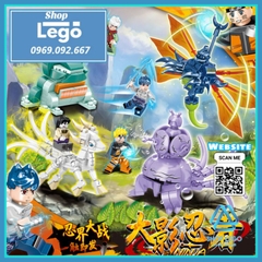 Xếp hình linh thú Gamahiro - Shichibi-Chomei - Gobi-Kokuo - Rokubi-Raijuu trong Naruto Lego Minifigures PRCK 69617