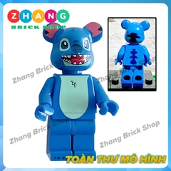 Đồ chơi xếp hình Bearbrick Gấu bụng phệ Spider-Man - Joker - Stitch - Bape - Iron man Minifigures Kopf BLX3033